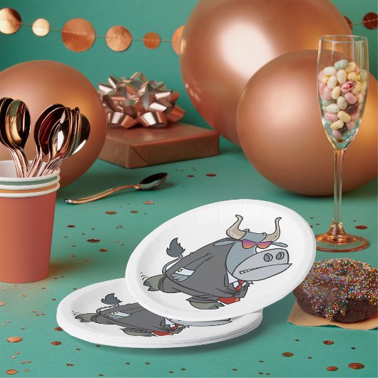 スーツを着た紙プレート ペーパープレート