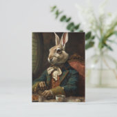 スーツを着た美しいうさぎ ポストカード (スタンド正面)