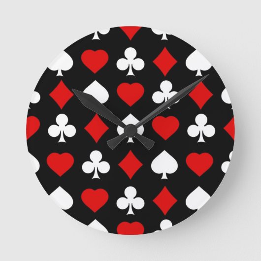 スーツを着た背景 ラウンド壁時計 (正面)