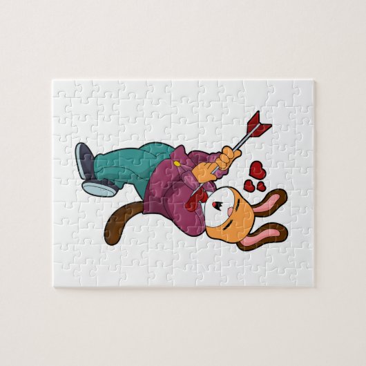 スーツを着た花婿としてのキツネ ジグソーパズル (横)