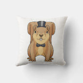 スーツを着た花婿のリス クッション (裏面)