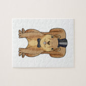 スーツを着た花婿のリス ジグソーパズル (横)