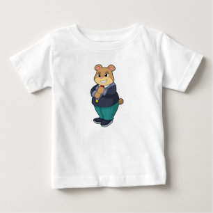 スーツを着た花婿クマ ベビーTシャツ