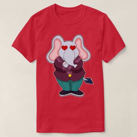 スーツを着た象の花婿 Tシャツ (デザイン正面)
