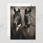 スーツを着た馬 ポストカード (正面/裏面)