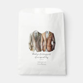 スーツを着た2つのパーソナライズされたゲイ結婚ズ フェイバーバッグ (正面)