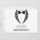 スーツを着て僕のグルームズマンになってくれませんか?という提案カード カード (正面)