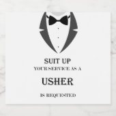 スーツを着て私のアッシャーのビールラベル ビールラベル (シングルラベル)