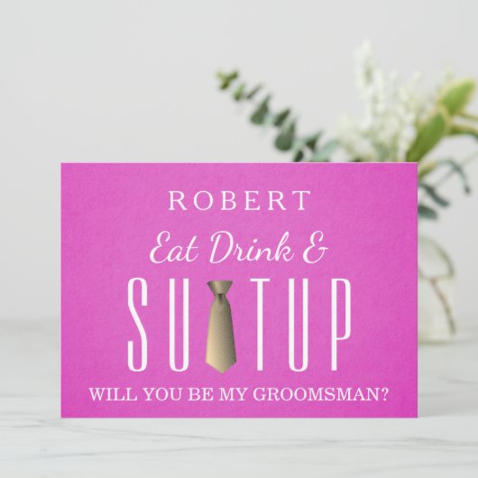 スーツを着て私のグロムスマンの招待状 招待状 (スタンド正面)