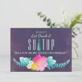 スーツを着て私のgroomsmanになる 招待状 (スタンド正面)