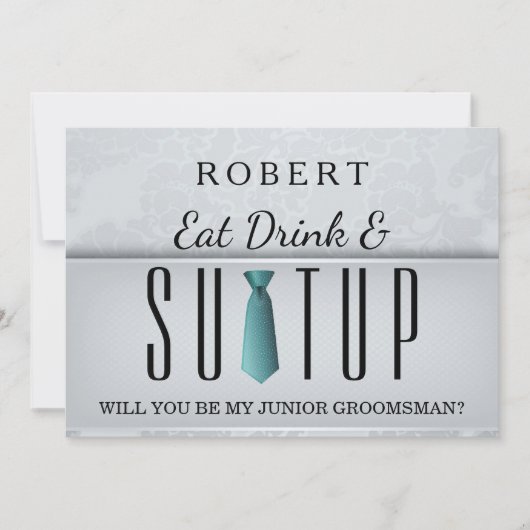 スーツを着て私のgroomsmanになる 招待状 (正面)