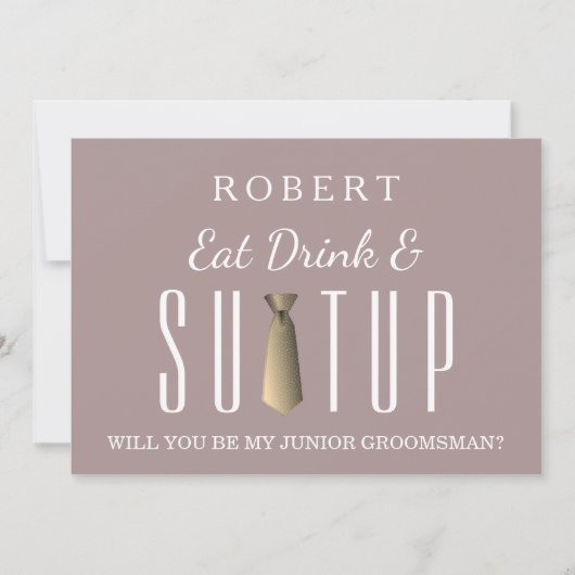 スーツを着て私のgroomsmanになる 招待状 (正面)