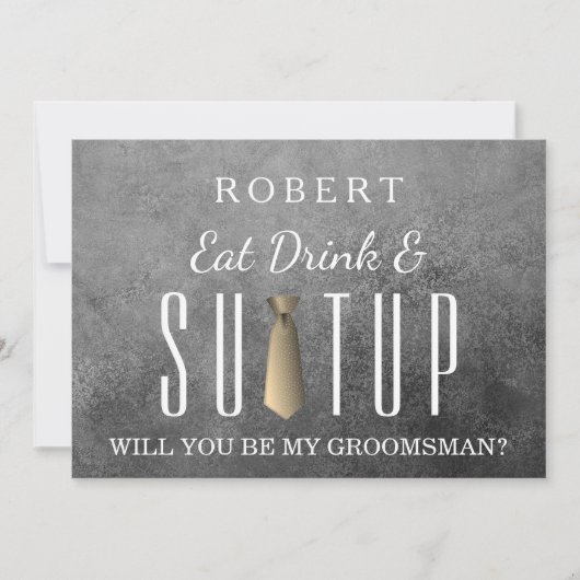 スーツを着て私のgroomsmanになる 招待状 (正面)
