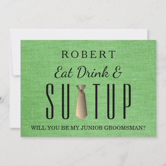 スーツを着て私のgroomsmanになる 招待状 (正面)