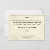 スーツを私のリングや輪ベアマーブルアイボリー カード (裏面)