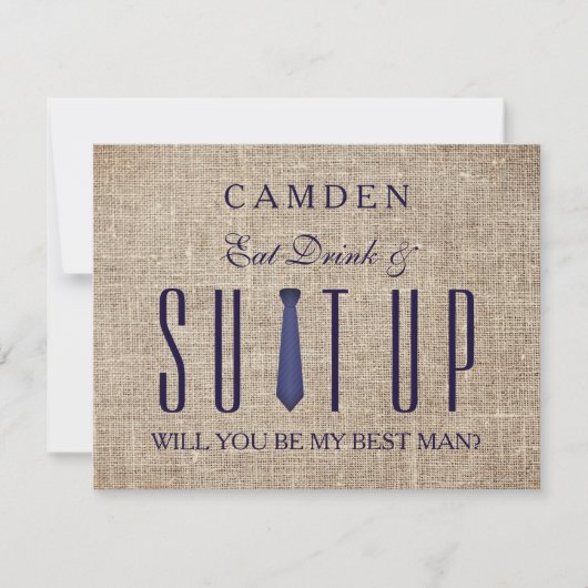 スーツアップ!あなたが私のベストマンになってくれる? 招待状 (正面)