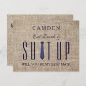 スーツアップ!あなたが私のベストマンになってくれる? 招待状 (正面/裏面)
