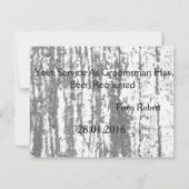 スーツアップ ブラー背景 赤いネクタイの時間 招待状 (裏面)