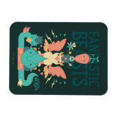 スーツケースから出てくる風変わりな獣 マグネット (横)