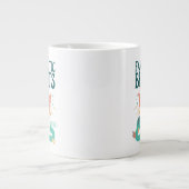 スーツケースから漫画の怪獣が登場 ジャンボコーヒーマグカップ (正面)