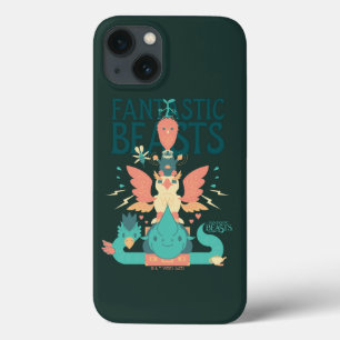 スーツケースから漫画の怪獣が登場 iPhone 13ケース