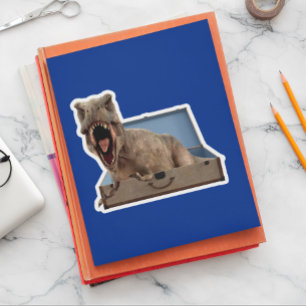 スーツケースに恐竜のティラノサウルス シール