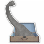 スーツケースに恐竜のブラチオサウルス シール (正面)