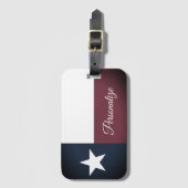 スーツケースのためのヴィンテージのテキサス州の旗旅行荷物のラベル ラゲッジタグ (正面縦)