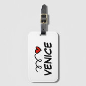 スーツケースのためのIハートのベニス旅行荷物のラベル ラゲッジタグ (正面縦)