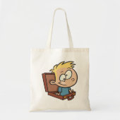 スーツケースのトートバッグに入った子ども トートバッグ (正面)