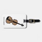 スーツケースのバイオリンのロゴ旅行荷物タグ ラゲッジタグ (正面横)