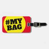 スーツケースのバッグ旅行荷物タグをハッシュタグ付け ラゲッジタグ (正面横)