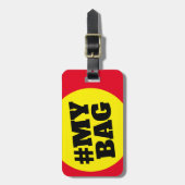 スーツケースのバッグ旅行荷物タグをハッシュタグ付け ラゲッジタグ (正面縦)