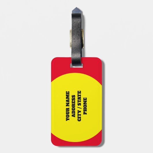 スーツケースのバッグ旅行荷物タグをハッシュタグ付け ラゲッジタグ (裏面縦)