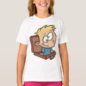 スーツケースの女の子Tシャツを着た子 Tシャツ (正面)