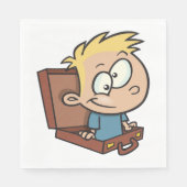 スーツケースの子ども紙ナプキン スタンダードランチョンナプキン (正面)