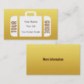 スーツケースの旅行代理店のツアー・ガイドの名刺 名刺 (正面/裏面)