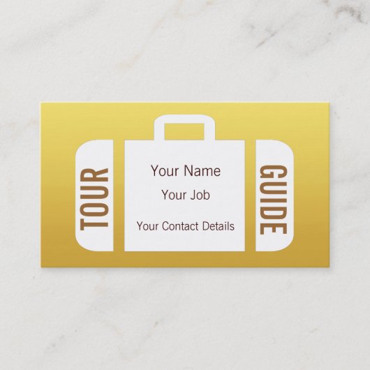 スーツケースの旅行代理店のツアー・ガイドの名刺 名刺 (正面)