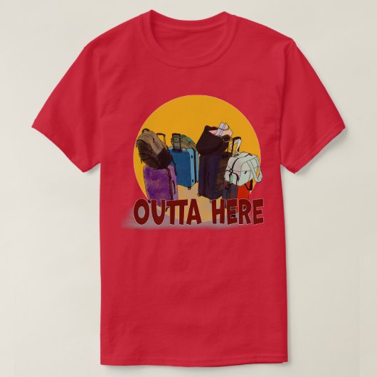 スーツケースはこちらで梱包 Tシャツ (デザイン正面)