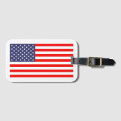 スーツケースまたはバッグ用のアメリカ国旗の荷物タグ ラゲッジタグ (正面横)