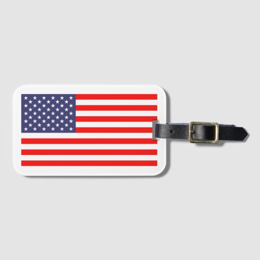 スーツケースまたはバッグ用のアメリカ国旗の荷物タグ ラゲッジタグ (正面横)