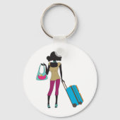 スーツケースを持った人 キーホルダー (正面)