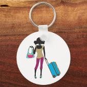 スーツケースを持った人 キーホルダー