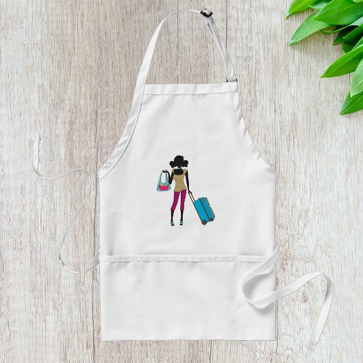 スーツケースを持った人 スタンダードエプロン