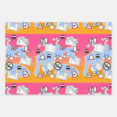 スーツケースを持って行く ラッピングペーパーシート (正面)