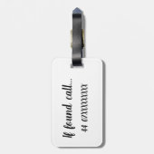 スーツケースタグ - かわいいラマ、いざ出発 ラゲッジタグ (裏面縦)