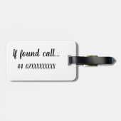 スーツケースタグ - かわいいラマ、いざ出発 ラゲッジタグ (裏面横)