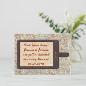 スーツケースタグ Save The Date セーブザデート (スタンド正面)