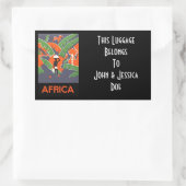 スーツケースパーソナライズされた旅行のステッカーのタグ付け 長方形シール (バッグ)