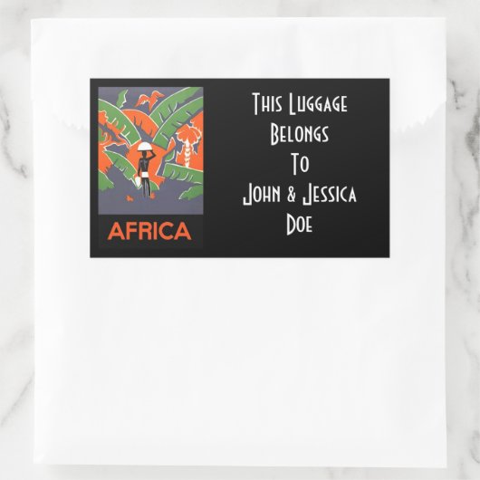 スーツケースパーソナライズされた旅行のステッカーのタグ付け 長方形シール (バッグ)